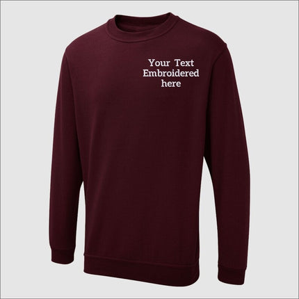 Custom Embroidered Sweatshirt, Personalized Text or Name Sweater, Your Own Text