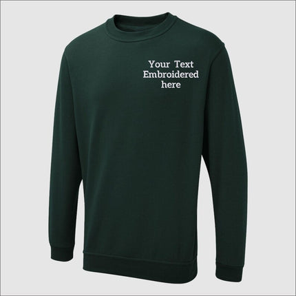 Custom Embroidered Sweatshirt, Personalized Text or Name Sweater, Your Own Text