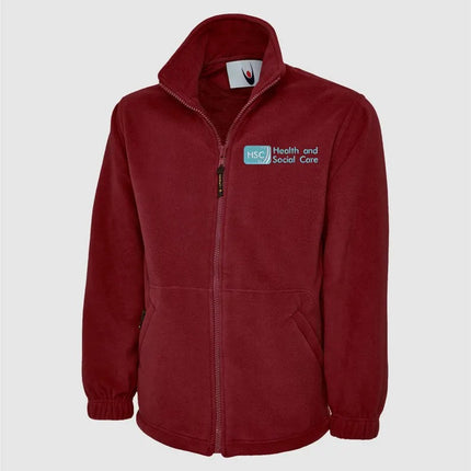 Embroidered Health And Social Care Jacket. Personalised Name Nurse Fleece, Healthcare Workers Uniform. Gift for Nurse, Students Nursing Gift