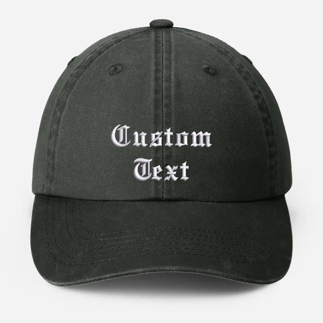 Personalised Embroidered Hat, Custom Text & Logo Baseball Hats, Father's Day Gift