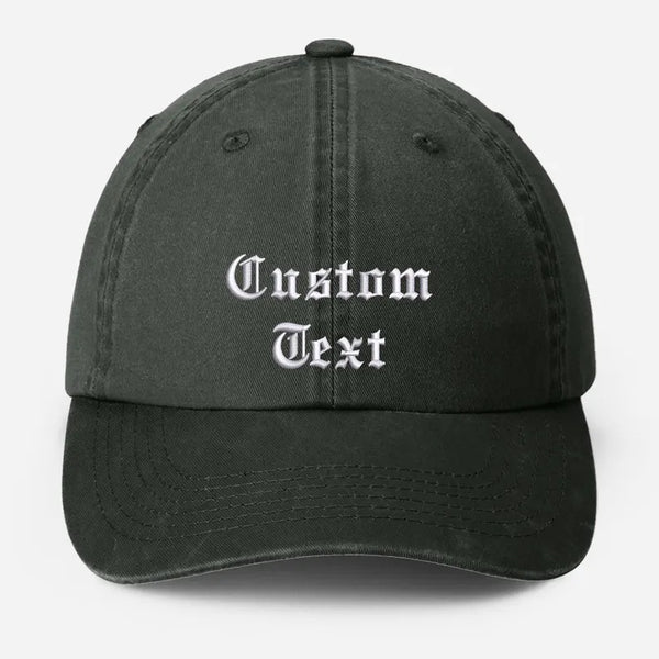 Personalised Embroidered Hat, Custom Text & Logo Baseball Hats, Your Company Monogran Cap, Cotton Snapback Vintage Hat, Father's Day Gift