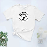 Custom Thing 1 Thing 2 Shirt, Personalised Boys and Girls T-Shirt, World Book Day Tops, Family Matching Youth Kids Tee, School Party Gifts