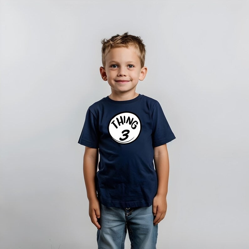 Custom Thing 1 Thing 2 Shirt, Personalised Boys and Girls T-Shirt, World Book Day Tops, Family Matching Youth Kids Tee, School Party Gifts