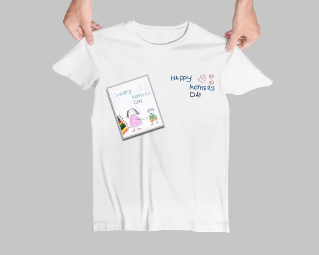 Personalised Embroidered Kids Drawing Photo Tshirt, Custom Actual Drawing Shirts, Children's Artwork Tshirt, Drawing Shirt, Gift for Kids