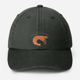 Shrimp Embroidered Baseball Hat, Vintage Style Dad Adjustable Strap Hat, Shrimp Prawn Fathers Day Hat, Seafood Lover Gifts, Fisherman Gifts