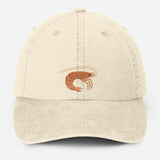 Shrimp Embroidered Baseball Hat, Vintage Style Dad Adjustable Strap Hat, Shrimp Prawn Fathers Day Hat, Seafood Lover Gifts, Fisherman Gifts