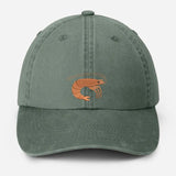 Shrimp Embroidered Baseball Hat, Vintage Style Dad Adjustable Strap Hat, Shrimp Prawn Fathers Day Hat, Seafood Lover Gifts, Fisherman Gifts
