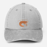 Shrimp Embroidered Baseball Hat, Vintage Style Dad Adjustable Strap Hat, Shrimp Prawn Fathers Day Hat, Seafood Lover Gifts, Fisherman Gifts