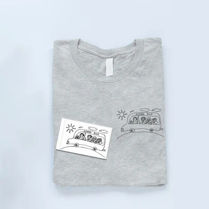 Personalised Embroidered Kids Drawing Photo Tshirt, Custom Actual Drawing Shirts, Children's Artwork Tshirt, Drawing Shirt, Gift for Kids