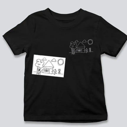 Personalised Embroidered Kids Drawing Photo Tshirt, Custom Actual Drawing Shirts, Children's Artwork Tshirt, Drawing Shirt, Gift for Kids