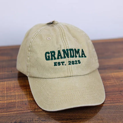 Embroidered Grandpa & Grandma Hats, Custom Est Date Baseball Hat, Mother's Day Gifts