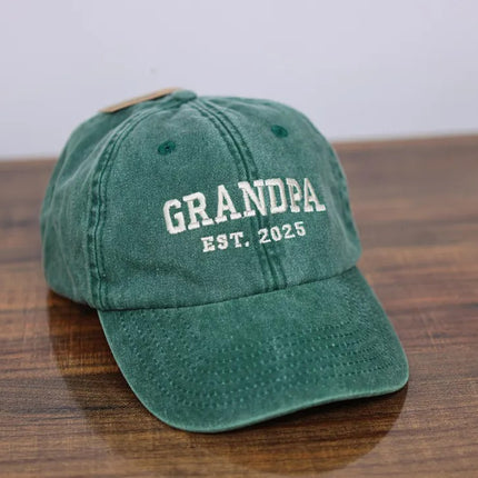 Embroidered Grandpa & Grandma Hats, Custom Est Date Baseball Hat, Mother's Day Gifts