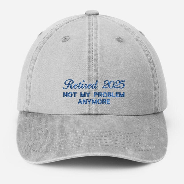 Custom Retirement Celebration Embroidered Hat, Men's Baseball Cap, Retirement Gift