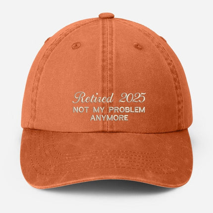 Custom Retirement Celebration Embroidered Hat, Men's Baseball Cap, Retirement Gift