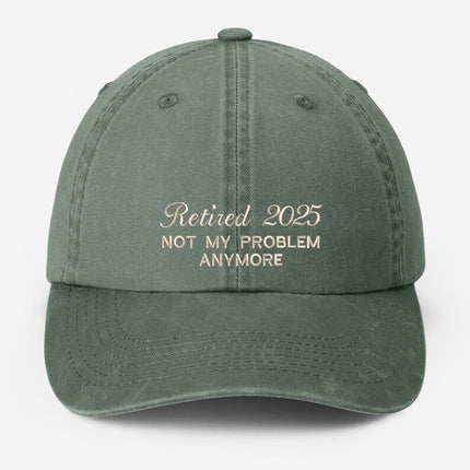 Custom Retirement Celebration Embroidered Hat, Men's Baseball Cap, Retirement Gift