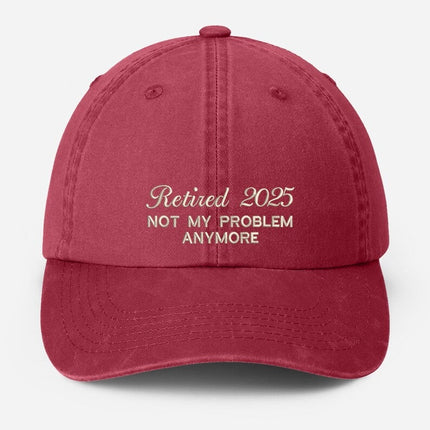 Custom Retirement Celebration Embroidered Hat, Men's Baseball Cap, Retirement Gift