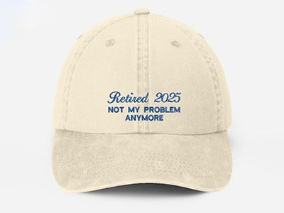 Custom Retirement Celebration Embroidered Hat, Men's Baseball Cap, Retirement Gift