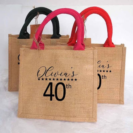 Personalised Birthday Party Tote Bags, Custom Name Birthday Party Favour Tote Bag, Birthday Party Gift Bag, Reusable Shopping Bag, Bday Gift