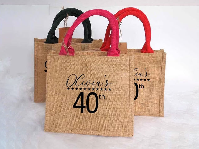 Personalised Birthday Party Tote Bags, Custom Name Birthday Party Tote Bag, Bday Gift
