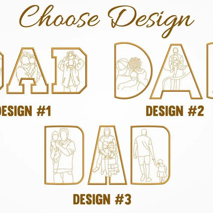 Personalised Dad Outline Portrait Sweatshirt, Custom Embroidered Photo Hoodies, Father's Day Gifts, Matching Family Gifts, Gifts for New Dad