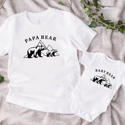 Papa Bear Baby Bear Bodysuit, Dad & Kids Matching Outfits, 1st Fathers Day Babysuit