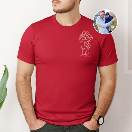 Personalized Dad Portrait from Photo T-Shirts Father’s Day Gift