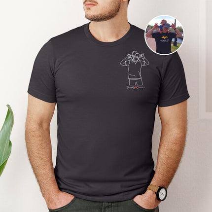 Personalized Dad Portrait from Photo T-Shirts Father’s Day Gift