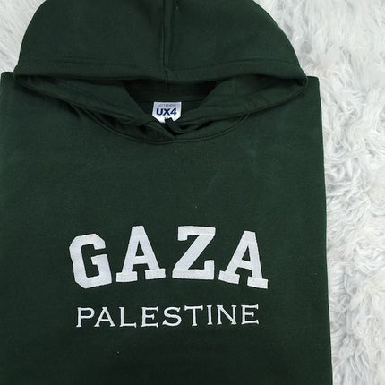 Palestine Gaza Embroidered Hoodie – Unisex Gaza Pullover Jumper