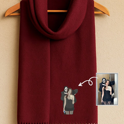 Personalized Portrait from Photo Scarf
