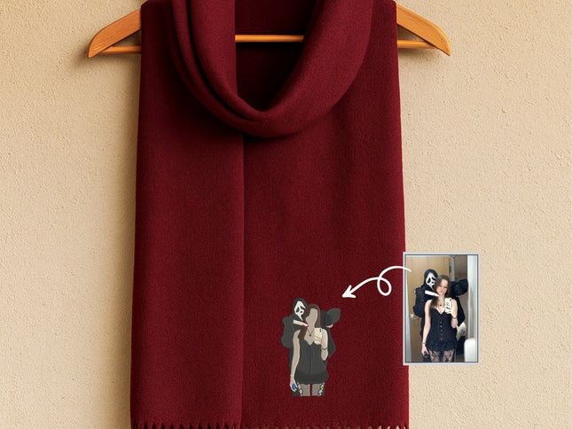 Personalized Portrait from Photo Scarf