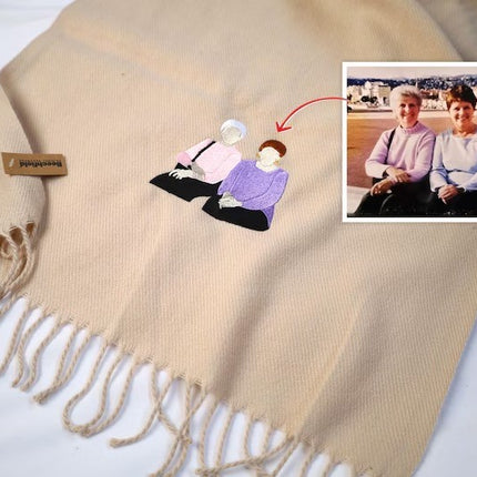 Personalized Portrait from Photo Scarf