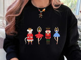 Christmas Nutcracker Sweatshirt, Christmas Family Matching Sweatshirt, Sugar Fairy Printed Jumper, Xmas Adults Kids Jumper, Christmas Gifts