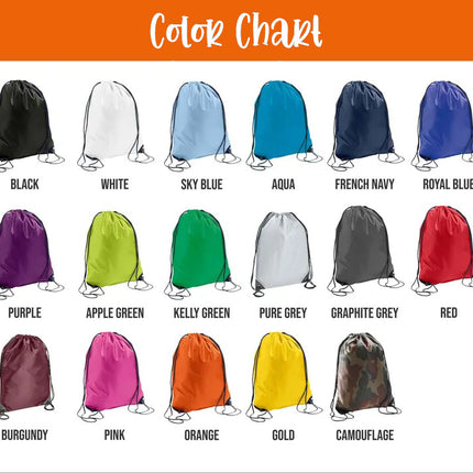 Personalised Drawstring Swim Kids Bag – Custom Kids Name PE Printed Bag for Boys