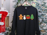 Christmas Gingerbread Cookies Sweatshirt, Xmas Family Matching Printed Sweater, Christmas Holidays Adults Kids Sizes Jumpers, Xmas Eve Gifts