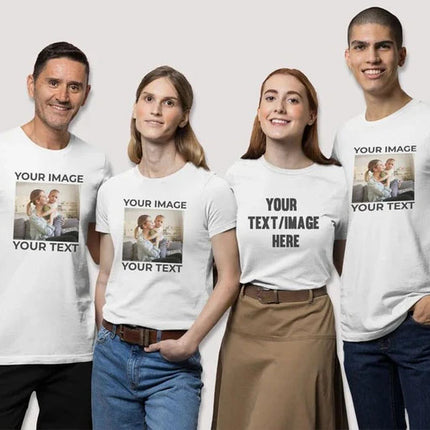 Custom Text/Logo Comfort Color Shirt, Personalized Photo/Design Printed Crewneck Tshirt, Your Own Text Tees, Unisex Shirts, Gifts For Her