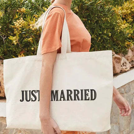 Custom Embroidered Tote Bag, Personalised Name & Text Cotton Bag, Travel Shopping Shoulder Bag, Bachelorette Party Gift Bag, Bridesmaid Gift