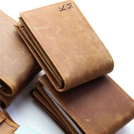 Personalized Leather Bifold Wallet, Custom Photo Engraved Men's Wallet, Gift for Him