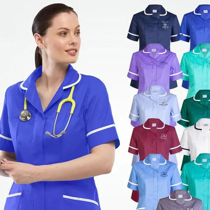 Custom Embroidery Nurse Tunic, Personalised Logo/text V Neck Tunic, Nurse Gift