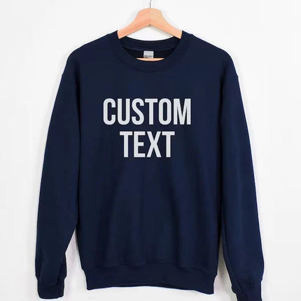 Custom Any Text Christmas Sweatshirt, Name & Text Printed Xmas Sweater, Christmas Holidays Matching Jumper, Comfy Family Matching Outfits