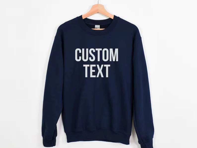 Custom Sweatshirt, Personalized Text/Logo Printed Sweater, Your Text Jumper, Family Matching Tops, Unisex Easyfit Jumper, Slogan Sweatshirts