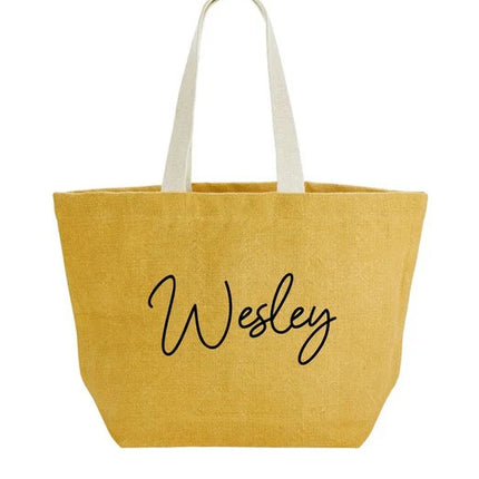 Personalised Name Printed Tote Bag, Custom Printed Bag For Womens, Bachelorette Party Gifts for Bridesmaids, Classic Traveling Bag For Her