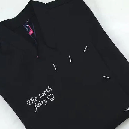 Custom Embroidered Beauty Tunic, personalised Logo with Text Tunics, Salon Uniform