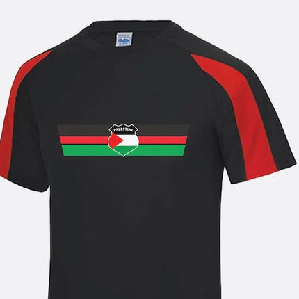 Palestine Flag Football T Shirt, Palestine Logo Chest Printed Shirt, Palestine Football Lover Tee Tops, 100 Polyester Shirt, Footballer Gift