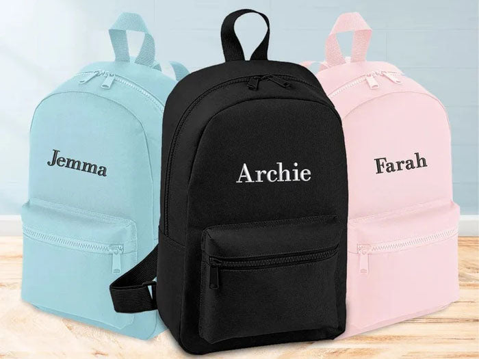 Personalised Backpacks, Custom Name Embroidered Mini Backpack, Kids School Shoulder Bag, Comfort Colors Adult Kids Travel Bags, School Gifts