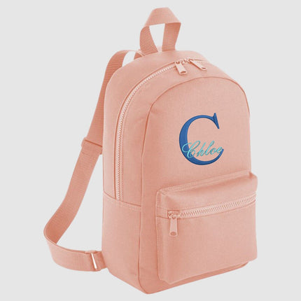 Personalised Kids School Backpack, Custom Name/Initial Embroidered Rucksack, Pre School Children Backpacks, Kids and Toddlers Nursery Bag
