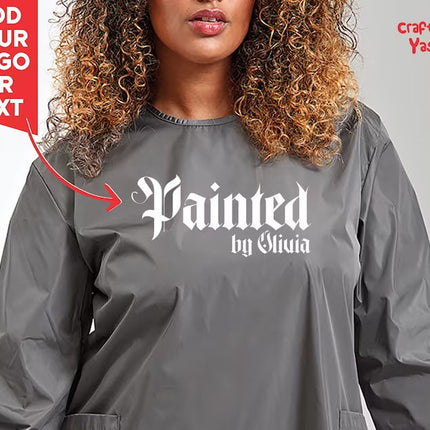 Personalised Beauty Tunic Tops for Women, Custom Logo Printed Beauty Salon Uniform, All Purpose Waterproof Hairdresser Gown, Beautician Gift