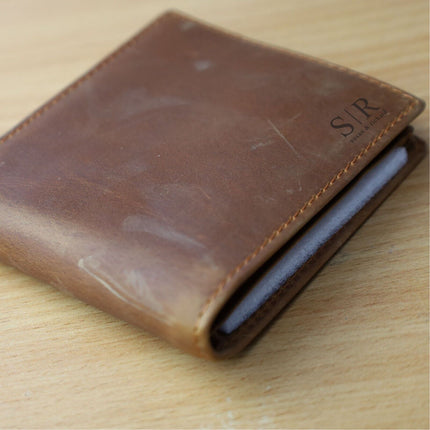 Personalised Valentines Day Gift, Engraved Leather Wallets For Him, Anniversary Gift
