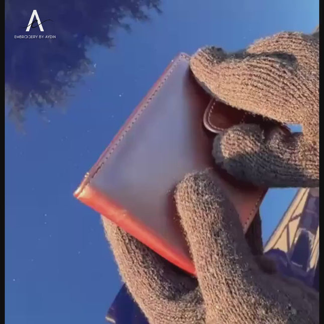 Personalised Portrait Photo Leather Wallets, Engraved Photo Wallets for Dad, Anniversary Gifts