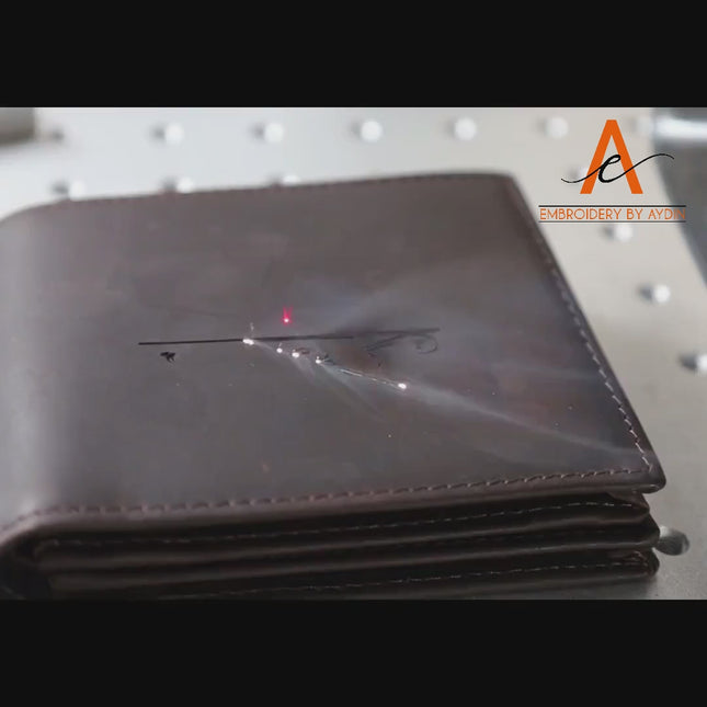 Personalized Leather Bifold Wallet, Custom Photo Engraved Men's Wallet, Gift for Him