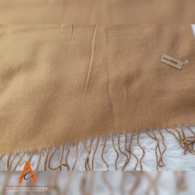 Embroidered Roman Numeral Date Scarf, Personalised Name Initials Winter Scarf